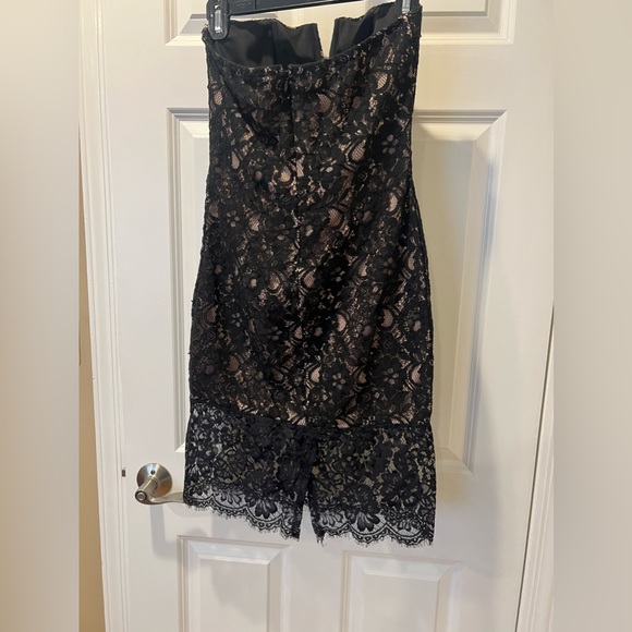 Black Strapless Lace Dress / Midi Length / Size Small / Like New! - Picture 3 of 3